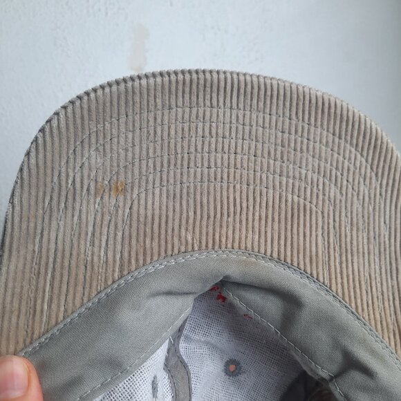 Vintage Reebok Corduroy Zip Hat UK OSFA Adjustable Back Zipper Brown BaseballCap - Picture 7 of 7